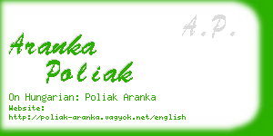 aranka poliak business card